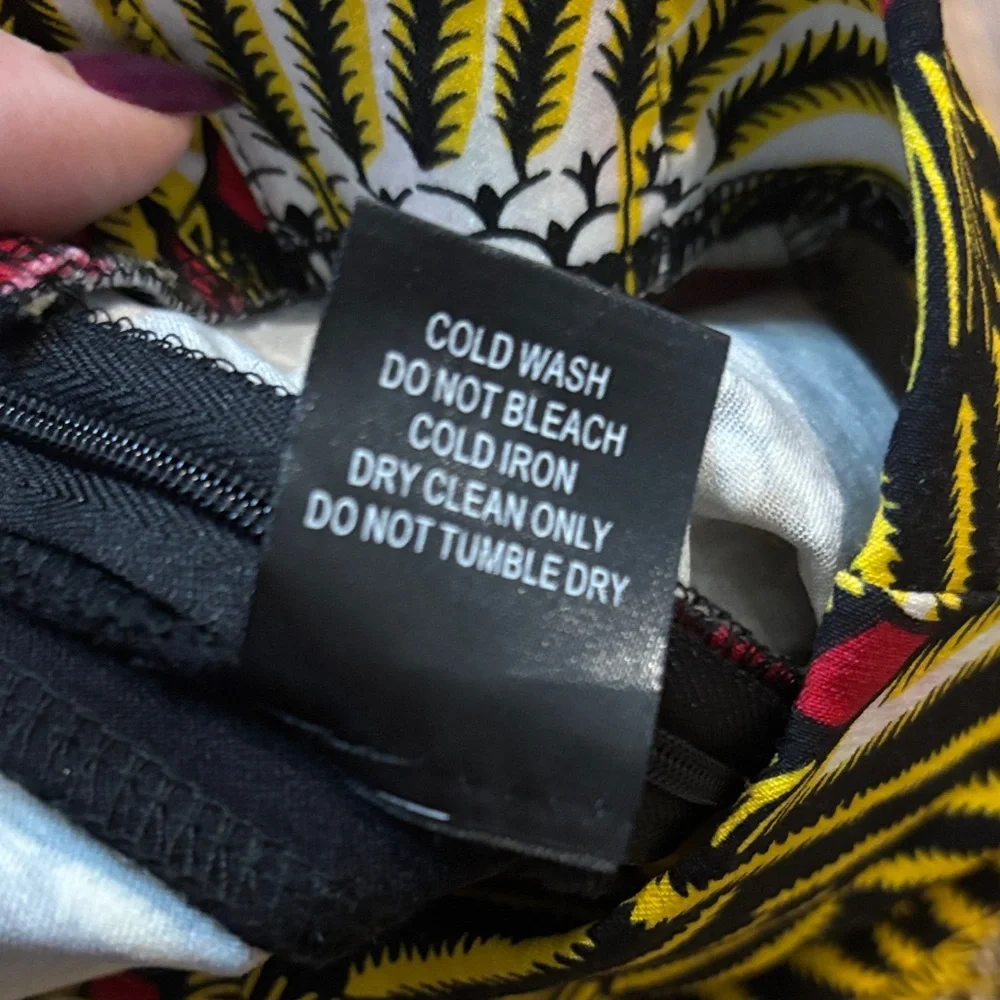 D'Iyanu Vibrant Women's Black & Yellow Patterned Seperate Pantsuit Unknown size - Picture 10 of 15